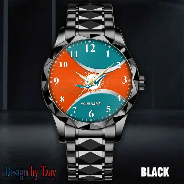 Miami Dolphins Luxury Automatic Stainless Steel Business Waterproof Watches For Men's 2025 SPTDMW918 - Image 3
