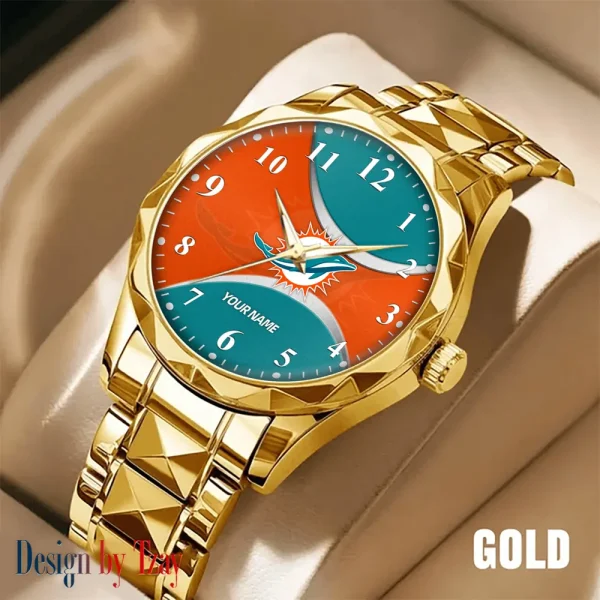Miami Dolphins Luxury Automatic Stainless Steel Business Waterproof Watches For Men's 2025 SPTDMW918 - Image 4