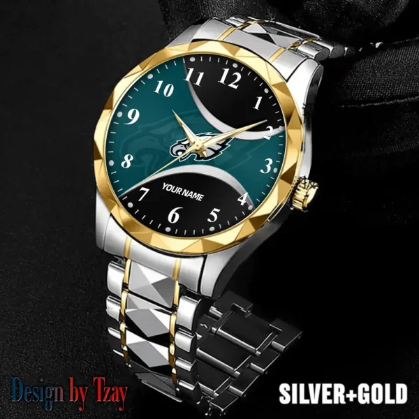 Philadelphia Eagles Luxury Automatic Stainless Steel Business Waterproof Watches For Men's 2025 SPTDMW924 - Image 5