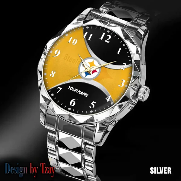 Pittsburgh Steelers Luxury Automatic Stainless Steel Business Waterproof Watches For Men's 2025 SPTDMW925 - Image 4
