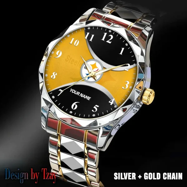 Pittsburgh Steelers Luxury Automatic Stainless Steel Business Waterproof Watches For Men's 2025 SPTDMW925 - Image 5