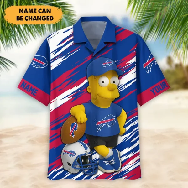 Buffalo Bills NFL And Cartoon Character Simps Hawaiian Shirt Custom Name Best Gift For Fan AZHWS1054