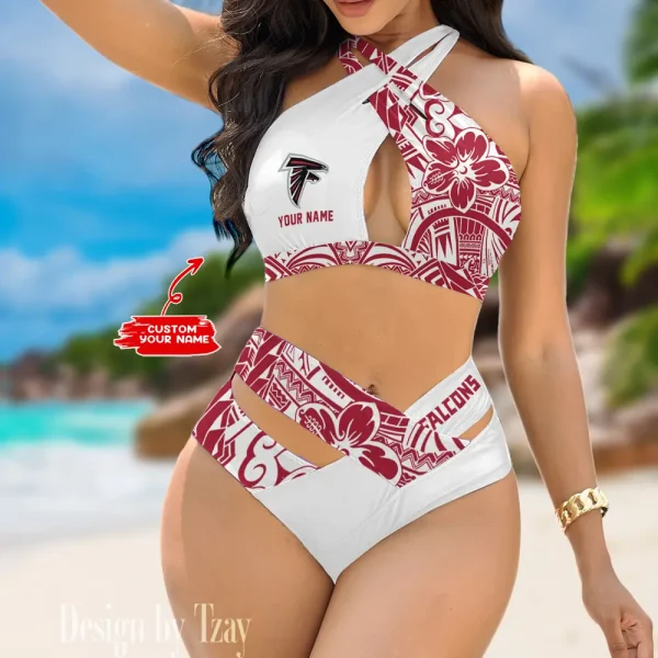 Atlanta Falcons Crossover Strap Bikini Set S9BCCB206
