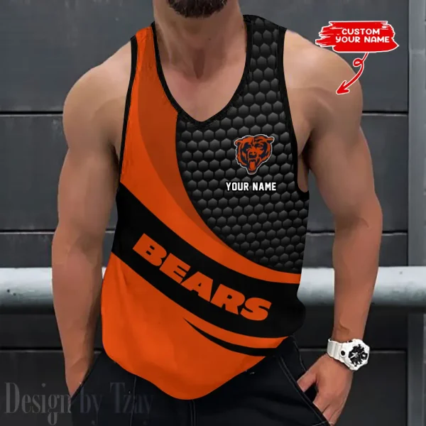 Chicago Bears 3D Printed Sleeveless Sport Tank Top Shirt New Style 2025 AZTTS208