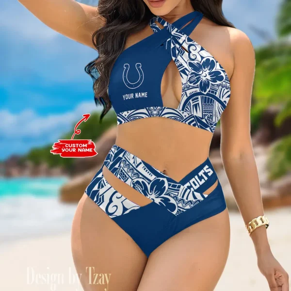 Indianapolis Colts Crossover Strap Bikini Set S9BCCB218