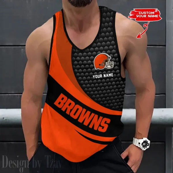 Cleveland Browns 3D Printed Sleeveless Sport Tank Top Shirt New Style 2025 AZTTS210