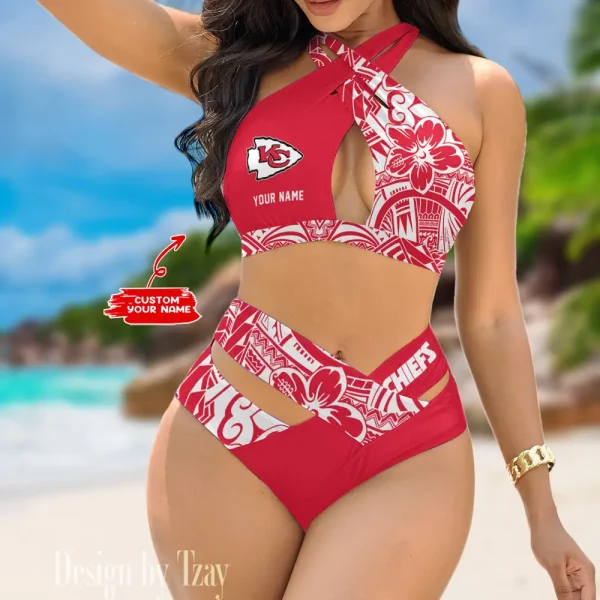 Kansas City Chiefs Crossover Strap Bikini Set S9BCCB220