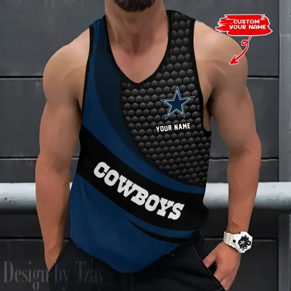 Dallas Cowboys 3D Printed Sleeveless Sport Tank Top Shirt New Style 2025 AZTTS211