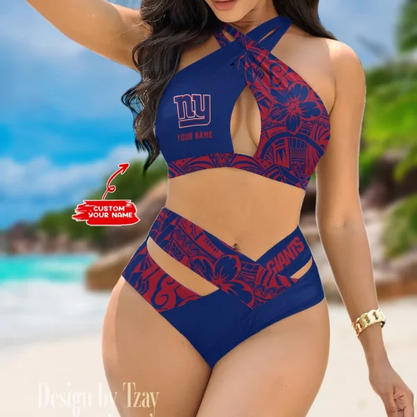 New York Giants Crossover Strap Bikini Set S9BCCB228