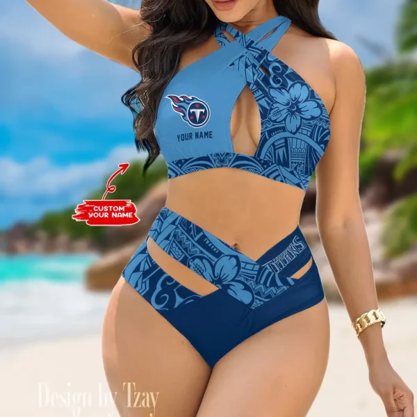 Tennessee Titans Crossover Strap Bikini Set S9BCCB235