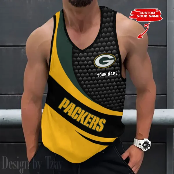 Green Bay Packers 3D Printed Sleeveless Sport Tank Top Shirt New Style 2025 AZTTS214