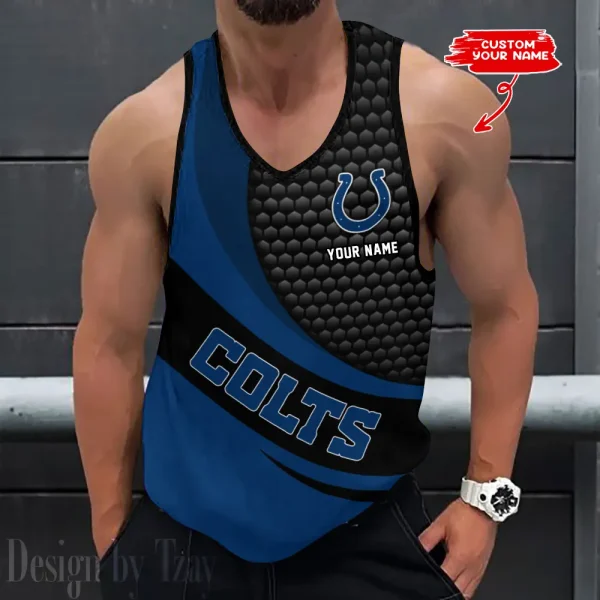 Indianapolis Colts 3D Printed Sleeveless Sport Tank Top Shirt New Style 2025 AZTTS216