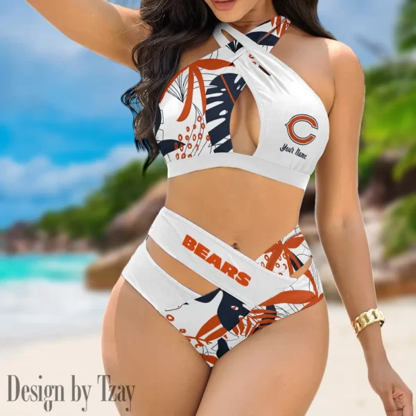 Chicago Bears Crossover Strap Bikini Set S9BCCB242