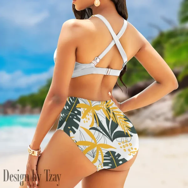 Green Bay Packers Crossover Strap Bikini Set S9BCCB248 - Image 2