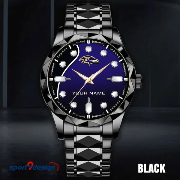 Baltimore Ravens Luxury Automatic Stainless Steel Business Waterproof Watches For Men's 2025 SPTDMW933 - Image 2