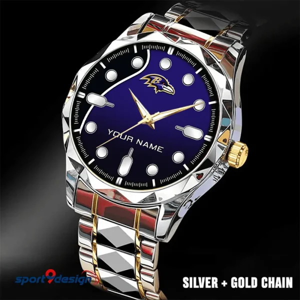 Baltimore Ravens Luxury Automatic Stainless Steel Business Waterproof Watches For Men's 2025 SPTDMW933 - Image 5