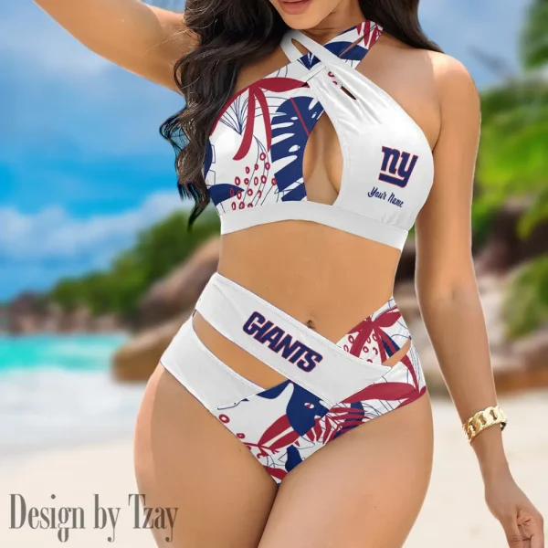 New York Giants Crossover Strap Bikini Set S9BCCB260
