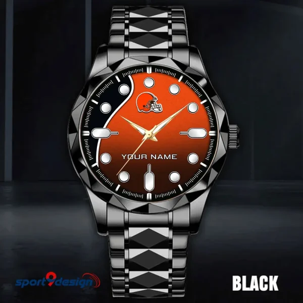 Cleveland Browns Luxury Automatic Stainless Steel Business Waterproof Watches For Men's 2025 SPTDMW938 - Image 2