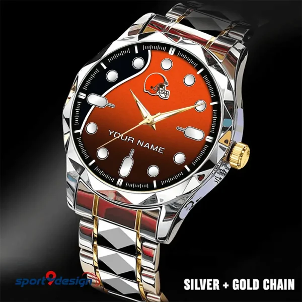 Cleveland Browns Luxury Automatic Stainless Steel Business Waterproof Watches For Men's 2025 SPTDMW938