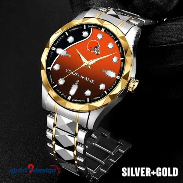 Cleveland Browns Luxury Automatic Stainless Steel Business Waterproof Watches For Men's 2025 SPTDMW938 - Image 3