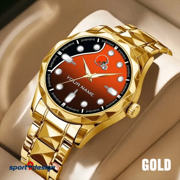 Cleveland Browns Luxury Automatic Stainless Steel Business Waterproof Watches For Men's 2025 SPTDMW938 - Image 4
