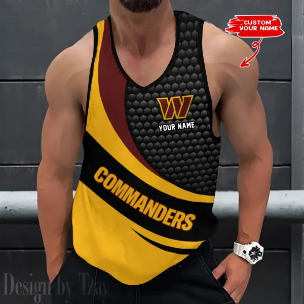 Washington Commanders 3D Printed Sleeveless Sport Tank Top Shirt New Style 2025 AZTTS234