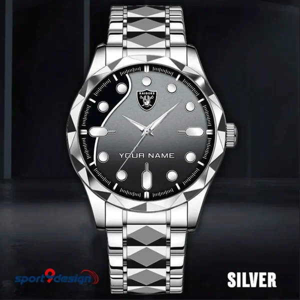 Las Vegas Raiders Luxury Automatic Stainless Steel Business Waterproof Watches For Men's 2025 SPTDMW947 - Image 2