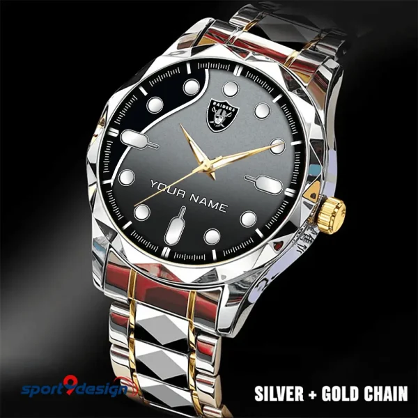 Las Vegas Raiders Luxury Automatic Stainless Steel Business Waterproof Watches For Men's 2025 SPTDMW947 - Image 5