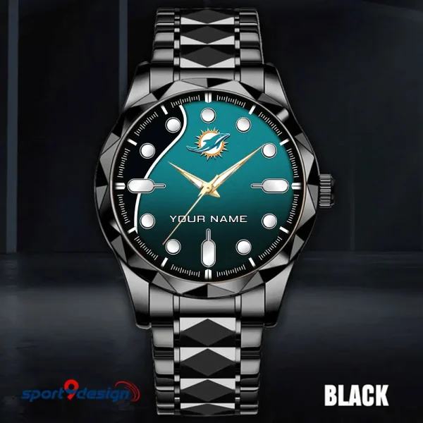 Miami Dolphins Luxury Automatic Stainless Steel Business Waterproof Watches For Men's 2025 SPTDMW950 - Image 3