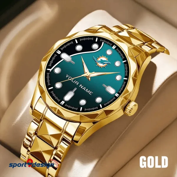 Miami Dolphins Luxury Automatic Stainless Steel Business Waterproof Watches For Men's 2025 SPTDMW950 - Image 4