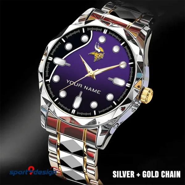 Minnesota Vikings Luxury Automatic Stainless Steel Business Waterproof Watches For Men's 2025 SPTDMW951 - Image 5
