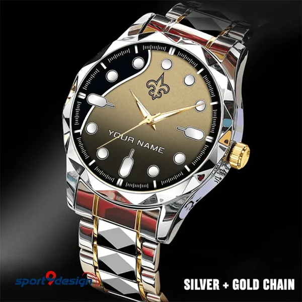 New Orleans Saints Luxury Automatic Stainless Steel Business Waterproof Watches For Men's 2025 SPTDMW953 - Image 5