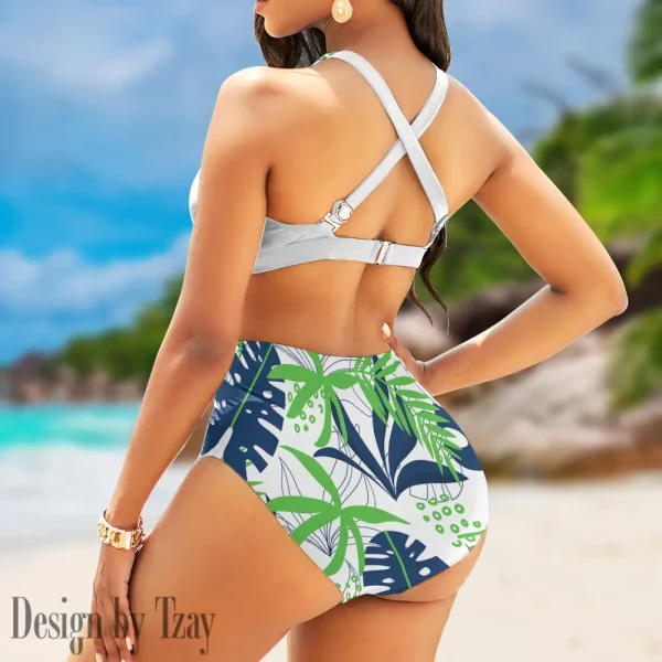 Seattle Seahawks Crossover Strap Bikini Set S9BCCB265 - Image 2
