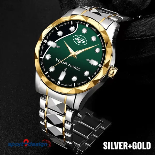 New York Jets Luxury Automatic Stainless Steel Business Waterproof Watches For Men's 2025 SPTDMW955 - Image 4