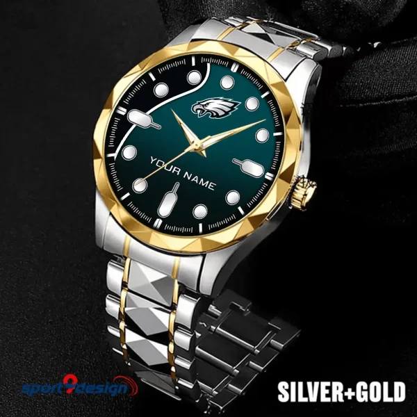 Philadelphia Eagles Luxury Automatic Stainless Steel Business Waterproof Watches For Men's 2025 SPTDMW956 - Image 2