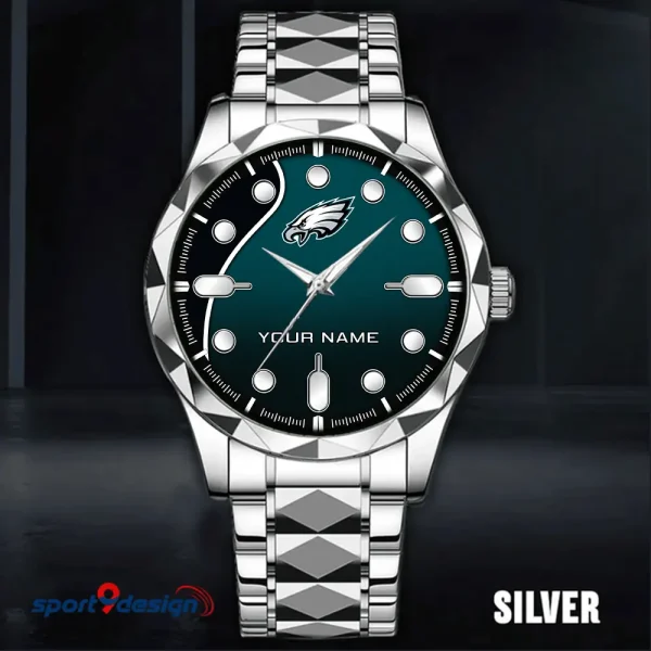 Philadelphia Eagles Luxury Automatic Stainless Steel Business Waterproof Watches For Men's 2025 SPTDMW956 - Image 5