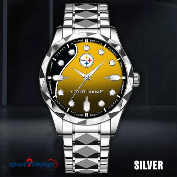 Pittsburgh Steelers Luxury Automatic Stainless Steel Business Waterproof Watches For Men's 2025 SPTDMW957 - Image 2