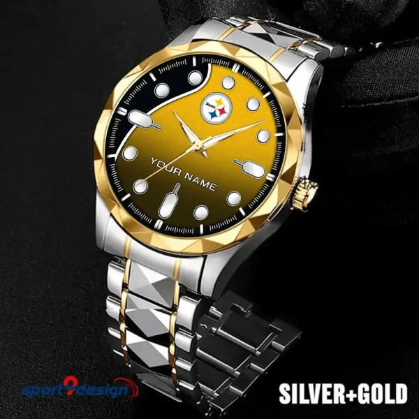 Pittsburgh Steelers Luxury Automatic Stainless Steel Business Waterproof Watches For Men's 2025 SPTDMW957 - Image 5