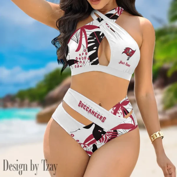 Tampa Bay Buccaneers Crossover Strap Bikini Set S9BCCB266