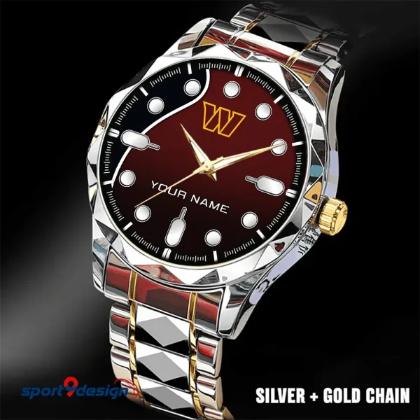 Washington Commanders Luxury Automatic Stainless Steel Business Waterproof Watches For Men's 2025 SPTDMW960 - Image 4