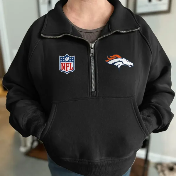 Detroit Lions CQMLCVH Women Half Zip Hoodie - Image 2