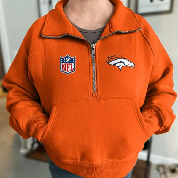 Detroit Lions CQMLCVH Women Half Zip Hoodie - Image 6