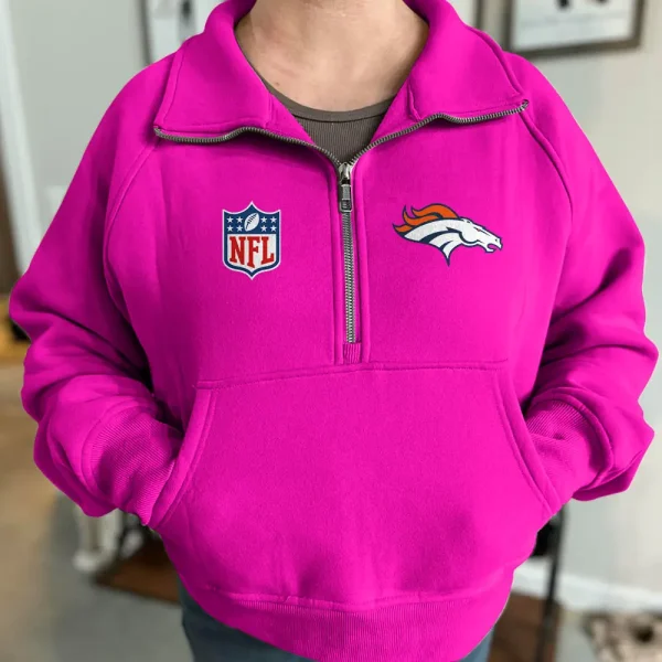 Detroit Lions CQMLCVH Women Half Zip Hoodie - Image 7