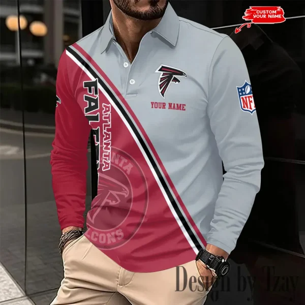 Atlanta Falcons Fashion Men's Business Long Sleeve T-Shirt SPTLSPS265 - Image 2