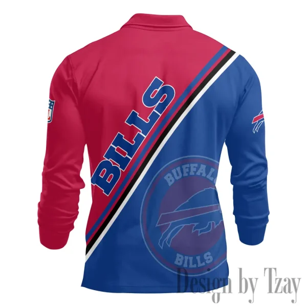 Buffalo Bills Fashion Men's Business Long Sleeve T-Shirt SPTLSPS267 - Image 3