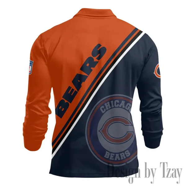 Chicago Bears Fashion Men's Business Long Sleeve T-Shirt SPTLSPS269 - Image 3