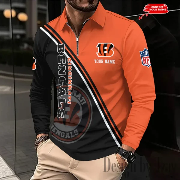 Cincinnati Bengals Fashion Men's Business Long Sleeve T-Shirt SPTLSPS270