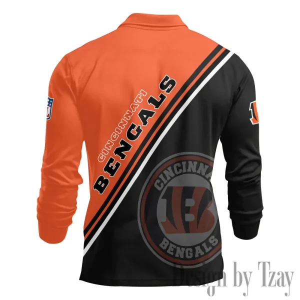 Cincinnati Bengals Fashion Men's Business Long Sleeve T-Shirt SPTLSPS270 - Image 3