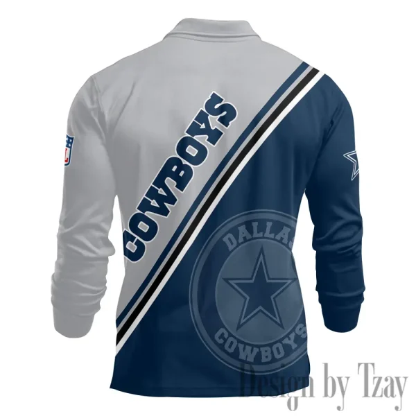 Dallas Cowboys Fashion Men's Business Long Sleeve T-Shirt SPTLSPS272 - Image 3