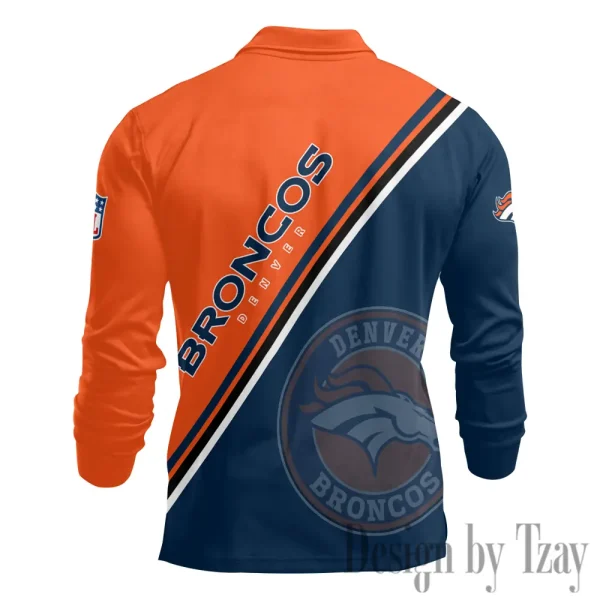 Denver Broncos Fashion Men's Business Long Sleeve T-Shirt SPTLSPS273 - Image 3